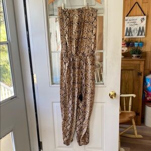 Blue Island Animal Print Jumpsuit